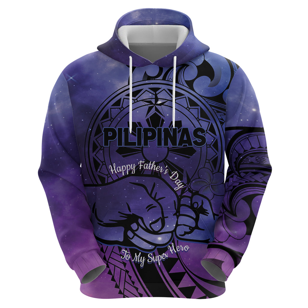 Philippines Father's Day Zip Hoodie Polynesian Tattoo Galaxy Vibes LT14 - Polynesian Pride