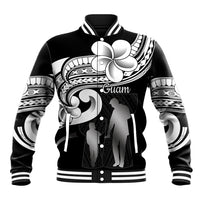 Guam Father's Day Baseball Jacket Chamorro Latte Stone Polynesian Pattern LT14 Unisex Black - Polynesian Pride