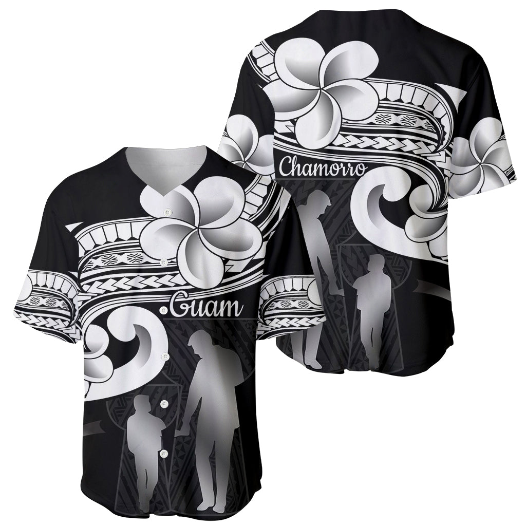 Guam Father's Day Baseball Jersey Chamorro Latte Stone Polynesian Pattern LT14 - Polynesian Pride