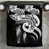 Guam Father's Day Bedding Set Chamorro Latte Stone Polynesian Pattern LT14 Black - Polynesian Pride