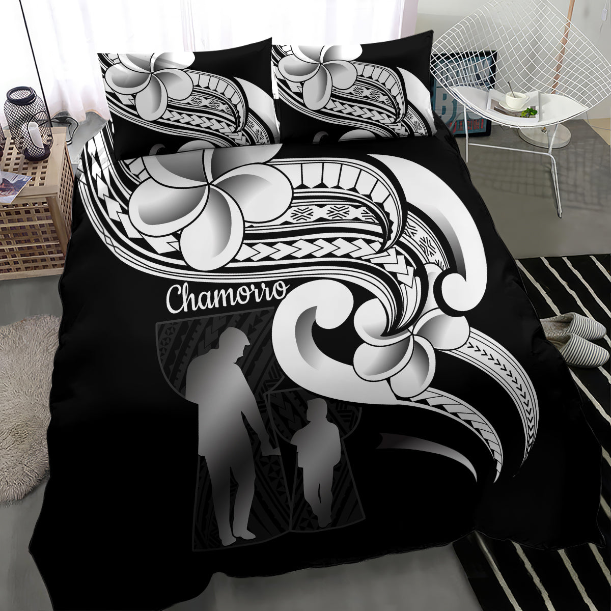 Guam Father's Day Bedding Set Chamorro Latte Stone Polynesian Pattern LT14 - Polynesian Pride