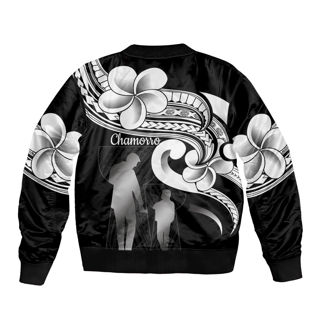 Guam Father's Day Bomber Jacket Chamorro Latte Stone Polynesian Pattern LT14 - Polynesian Pride