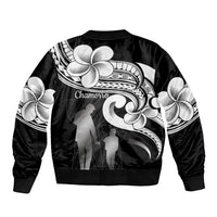 Guam Father's Day Bomber Jacket Chamorro Latte Stone Polynesian Pattern LT14 - Polynesian Pride
