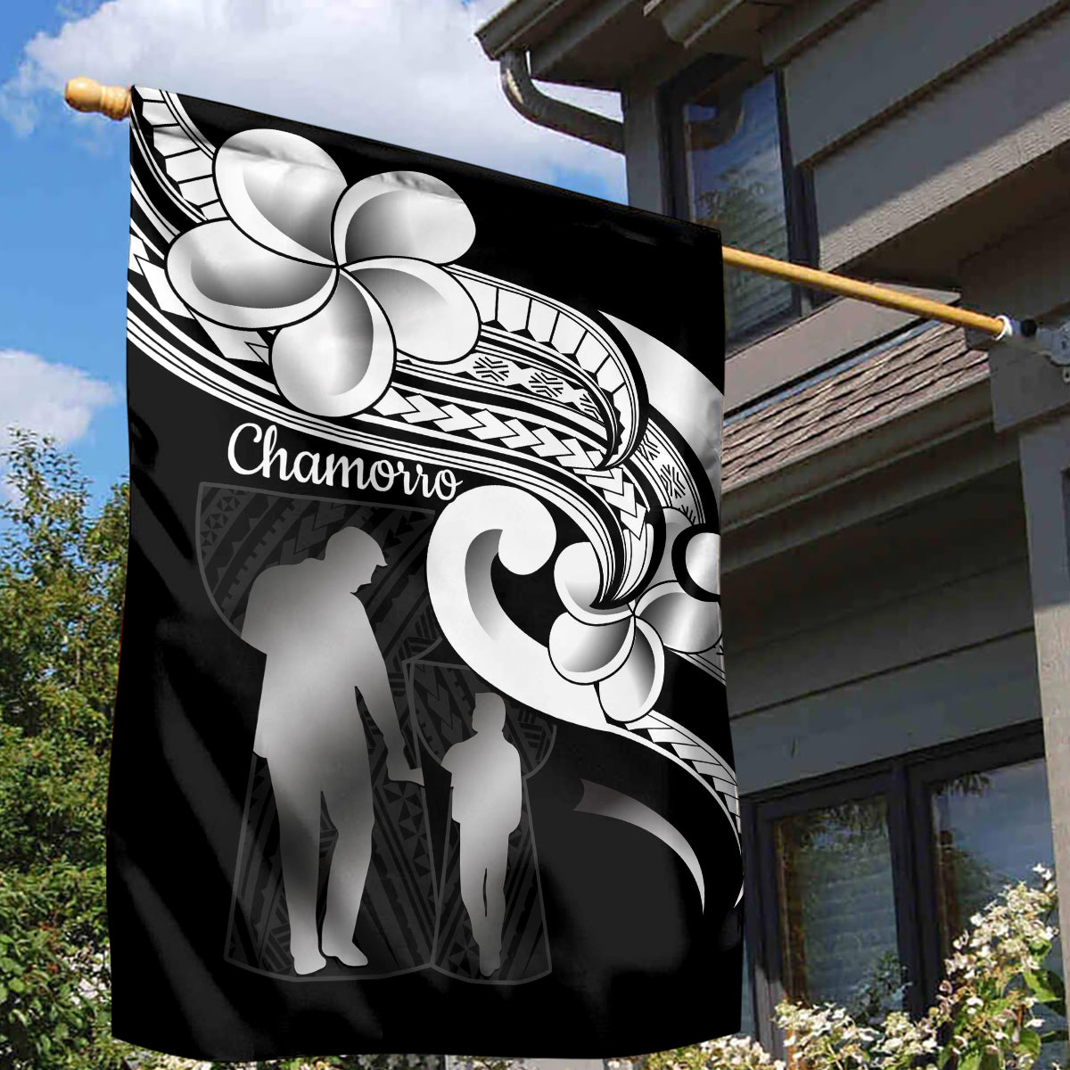 Guam Father's Day Garden Flag Chamorro Latte Stone Polynesian Pattern LT14 - Polynesian Pride