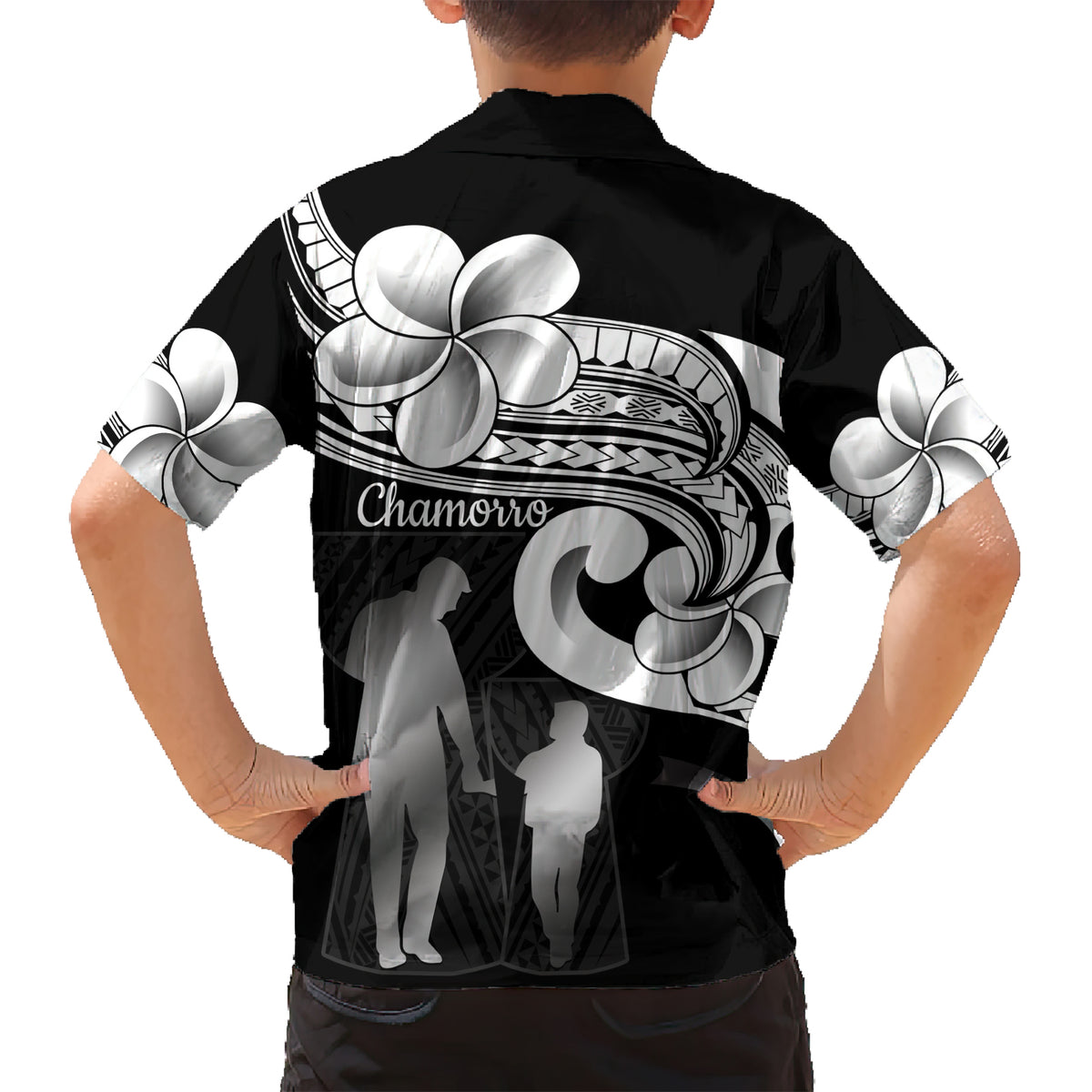 Guam Father's Day Kid Hawaiian Shirt Chamorro Latte Stone Polynesian Pattern LT14 - Polynesian Pride