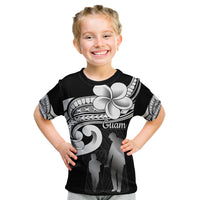 Guam Father's Day Kid T Shirt Chamorro Latte Stone Polynesian Pattern LT14 Black - Polynesian Pride