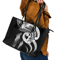 Guam Father's Day Leather Tote Bag Chamorro Latte Stone Polynesian Pattern LT14 - Polynesian Pride