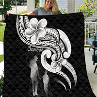 Guam Father's Day Quilt Chamorro Latte Stone Polynesian Pattern LT14 Black - Polynesian Pride