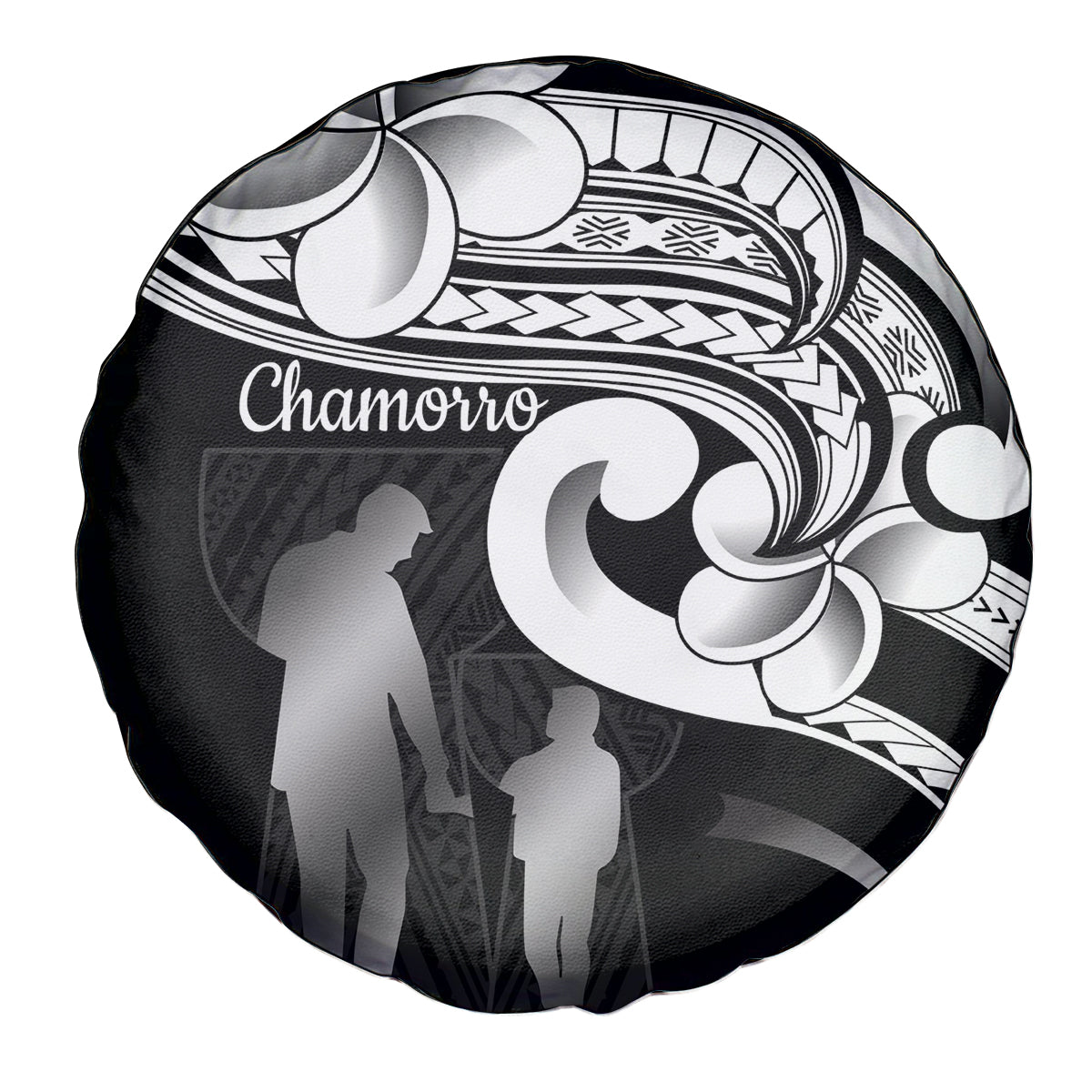 Guam Father's Day Spare Tire Cover Chamorro Latte Stone Polynesian Pattern LT14 - Polynesian Pride