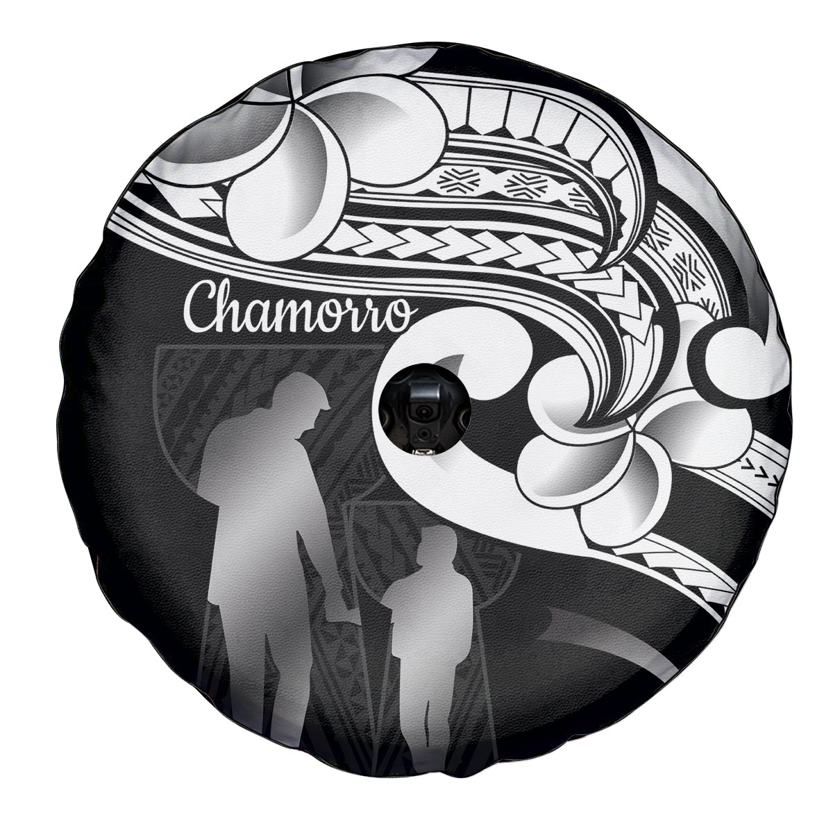 Guam Father's Day Spare Tire Cover Chamorro Latte Stone Polynesian Pattern LT14 - Polynesian Pride