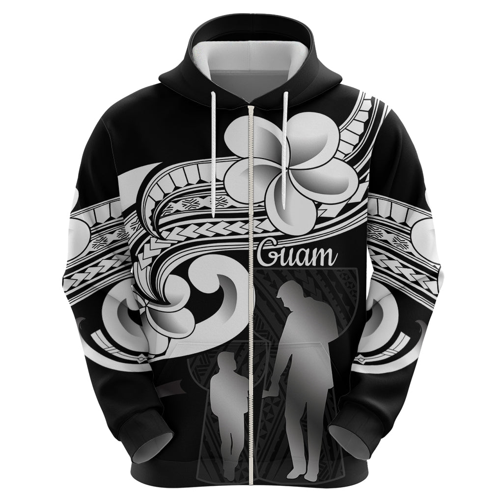 Guam Father's Day Zip Hoodie Chamorro Latte Stone Polynesian Pattern LT14 - Polynesian Pride