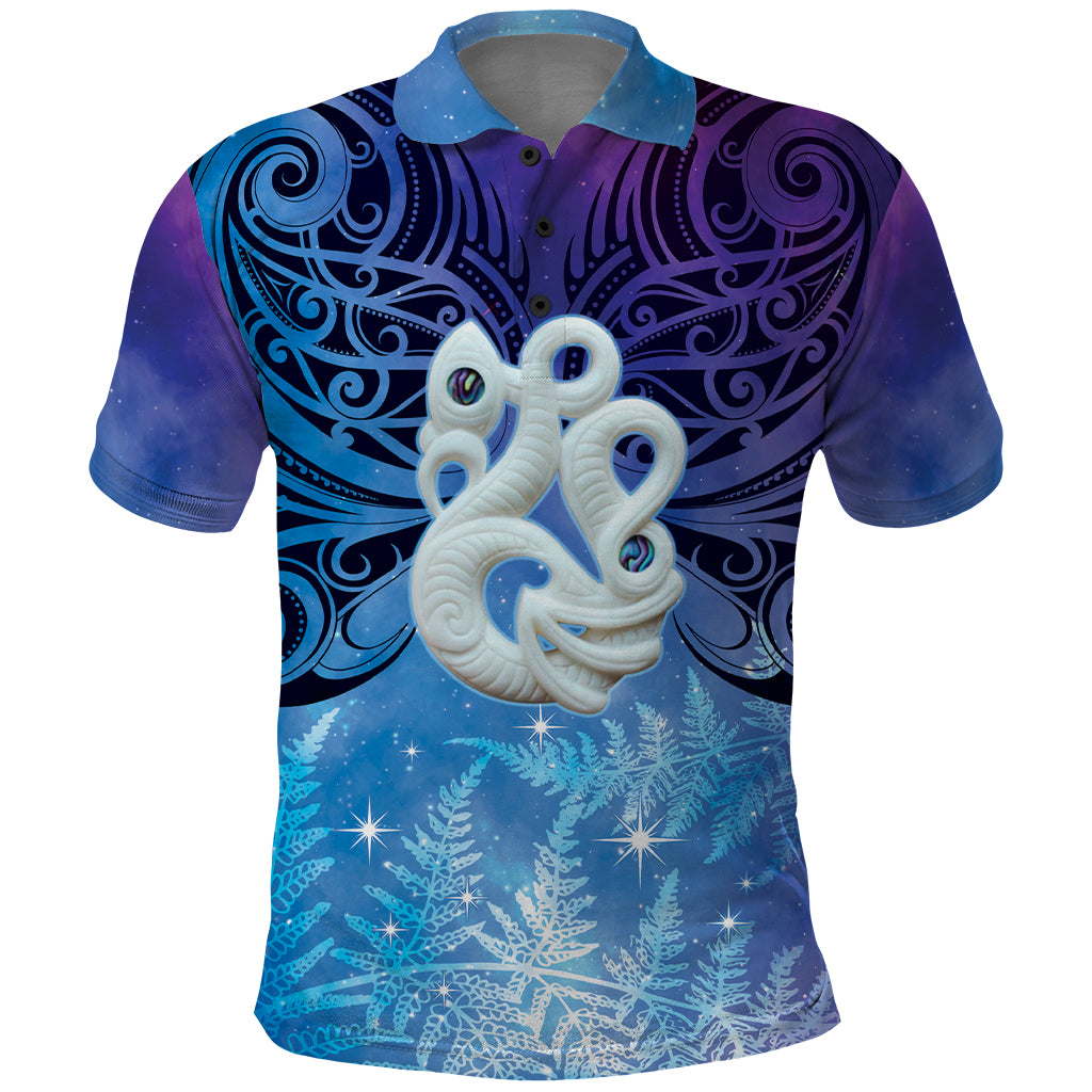 New Zealand Matariki Polo Shirt Aotearoa Maori New Year Manaia Galaxy Vibes