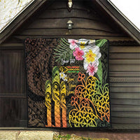 Personalised Vanuatu Independence Day Quilt Carving Drum Sand Drawing Turtle LT14 - Polynesian Pride