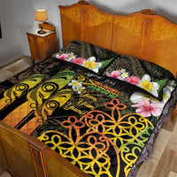 Personalised Vanuatu Independence Day Quilt Bed Set Carving Drum Sand Drawing Turtle LT14 - Polynesian Pride