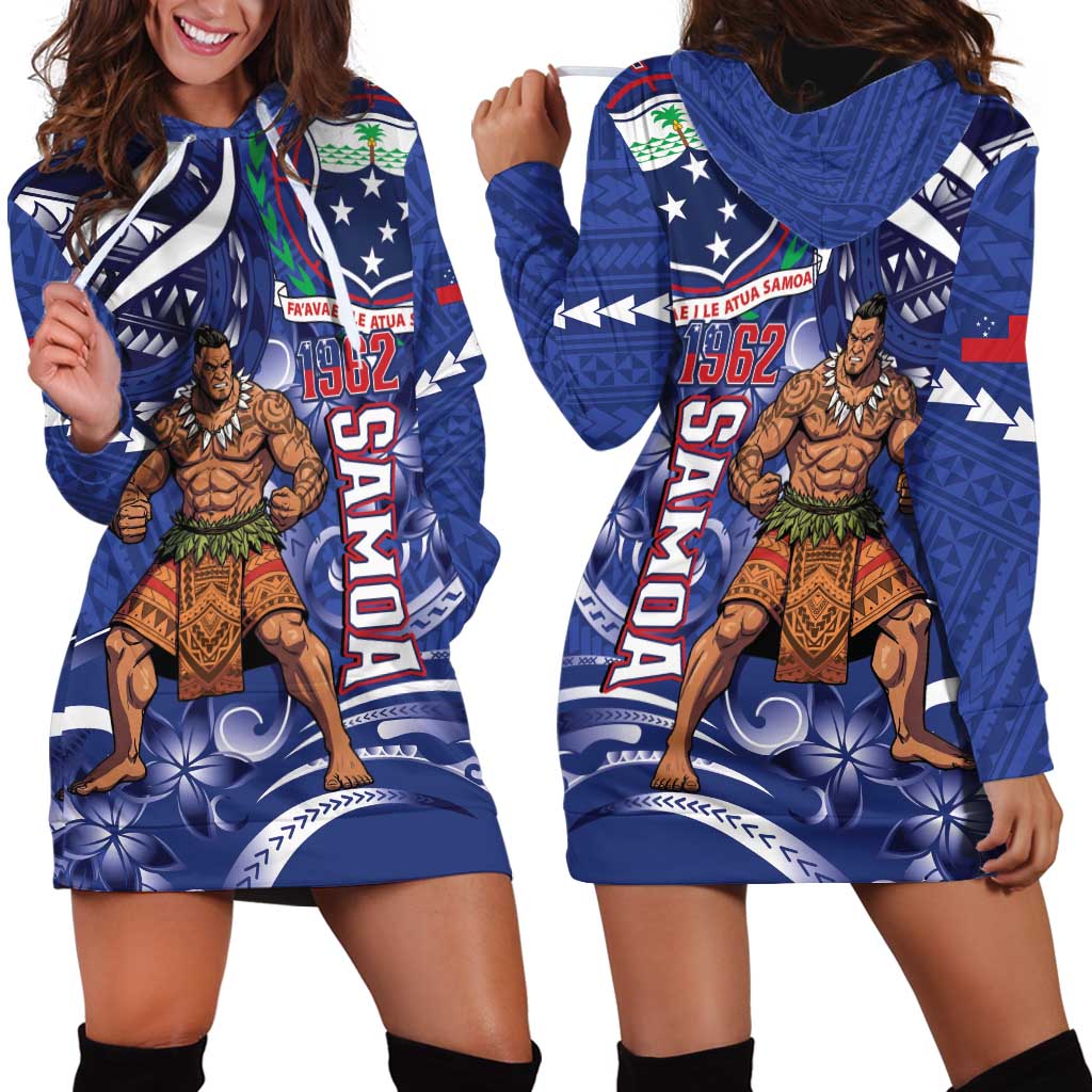 Samoa Independence Day Hoodie Dress 1962 Proud Samoan Warrior LT14 - Polynesian Pride