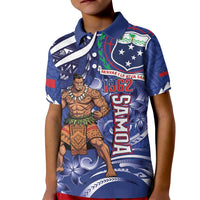 Samoa Independence Day Kid Polo Shirt 1962 Proud Samoan Warrior LT14 Kid Blue - Polynesian Pride