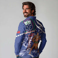 Samoa Independence Day Long Sleeve Polo Shirt 1962 Proud Samoan Warrior LT14 - Polynesian Pride