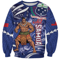 Samoa Independence Day Sweatshirt 1962 Proud Samoan Warrior LT14 Unisex Blue - Polynesian Pride
