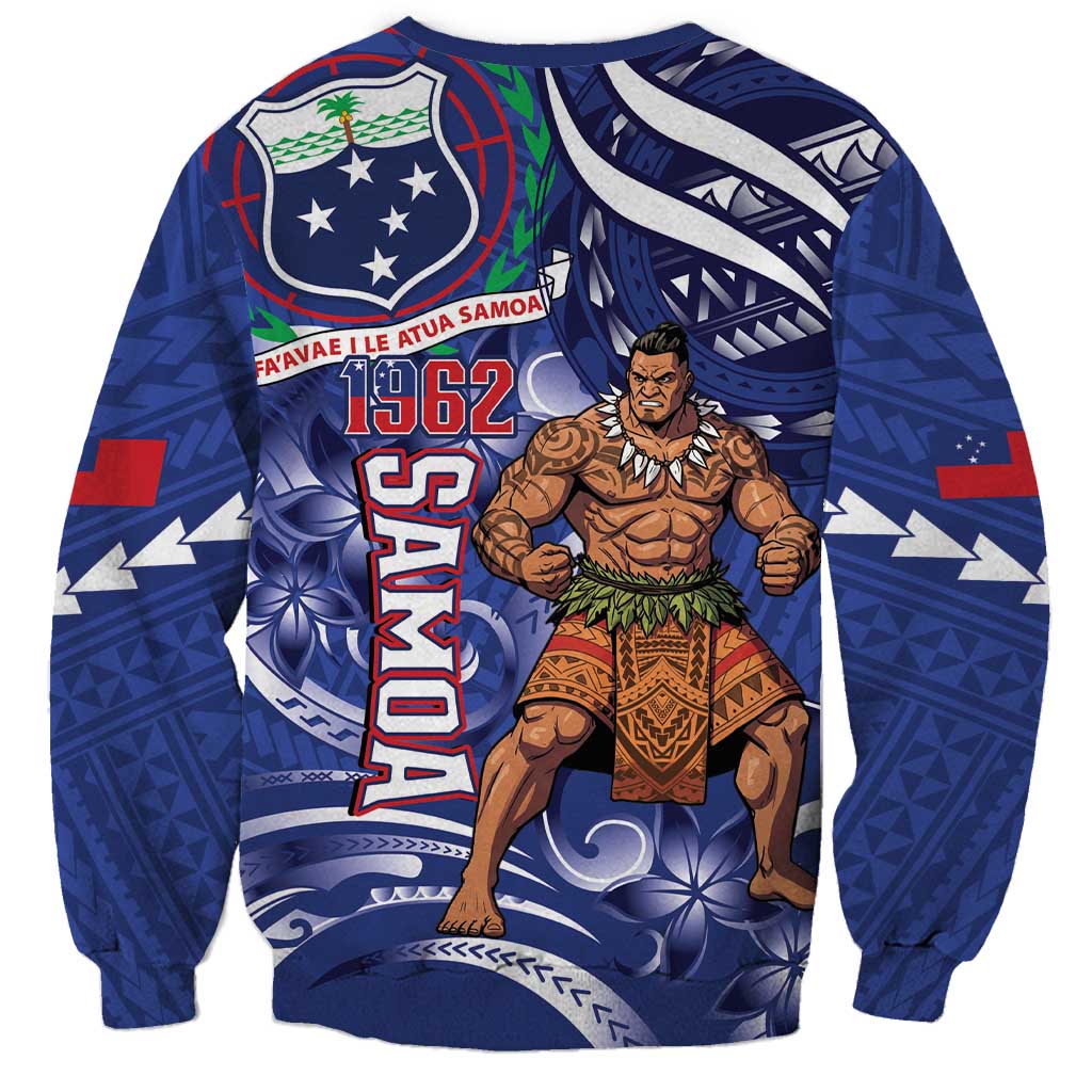 Samoa Independence Day Sweatshirt 1962 Proud Samoan Warrior LT14 - Polynesian Pride