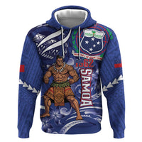 Samoa Independence Day Zip Hoodie 1962 Proud Samoan Warrior LT14 Pullover Hoodie Blue - Polynesian Pride