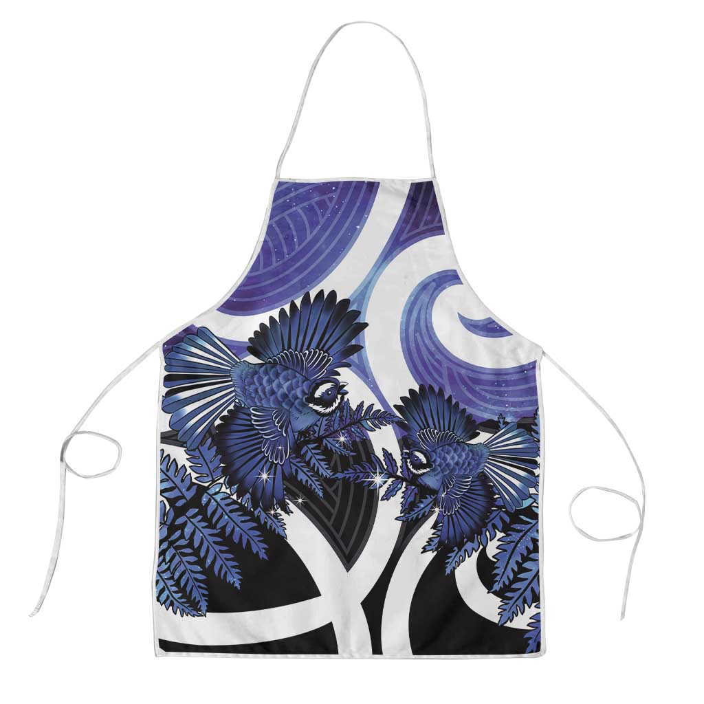 Piwakawaka New Zealand Matariki Apron Maori New Year Silver Fern Purple Galaxy LT14 Purple - Polynesian Pride