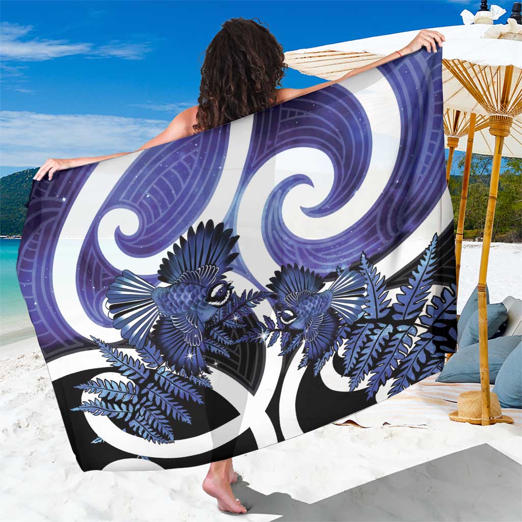 Piwakawaka New Zealand Matariki Sarong Maori New Year Silver Fern Purple Galaxy LT14 One Size 44 x 66 inches Purple - Polynesian Pride