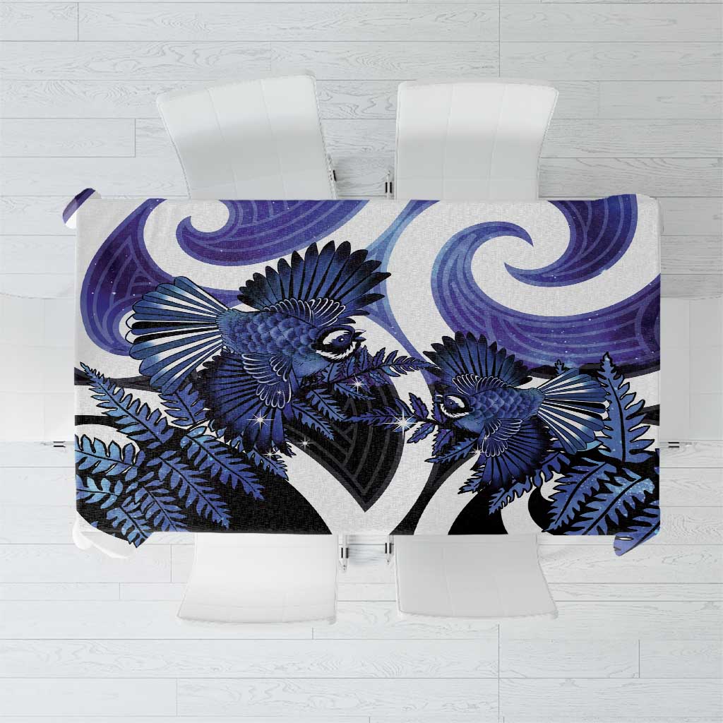 Piwakawaka New Zealand Matariki Tablecloth Maori New Year Silver Fern Purple Galaxy LT14 Purple - Polynesian Pride