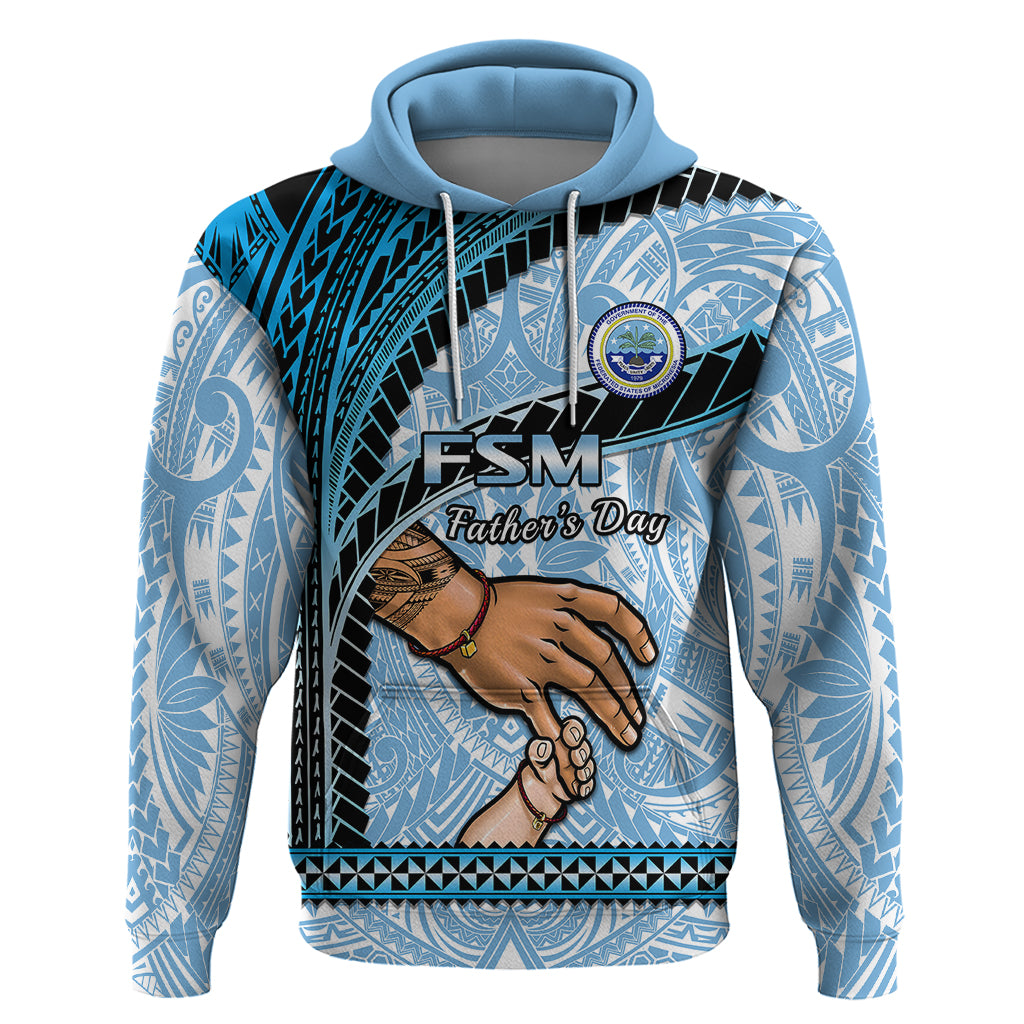 Polynesian Pride Father Day FSM Hoodie Federated States of Micronesia I Love You Dad LT14 Blue - Polynesian Pride