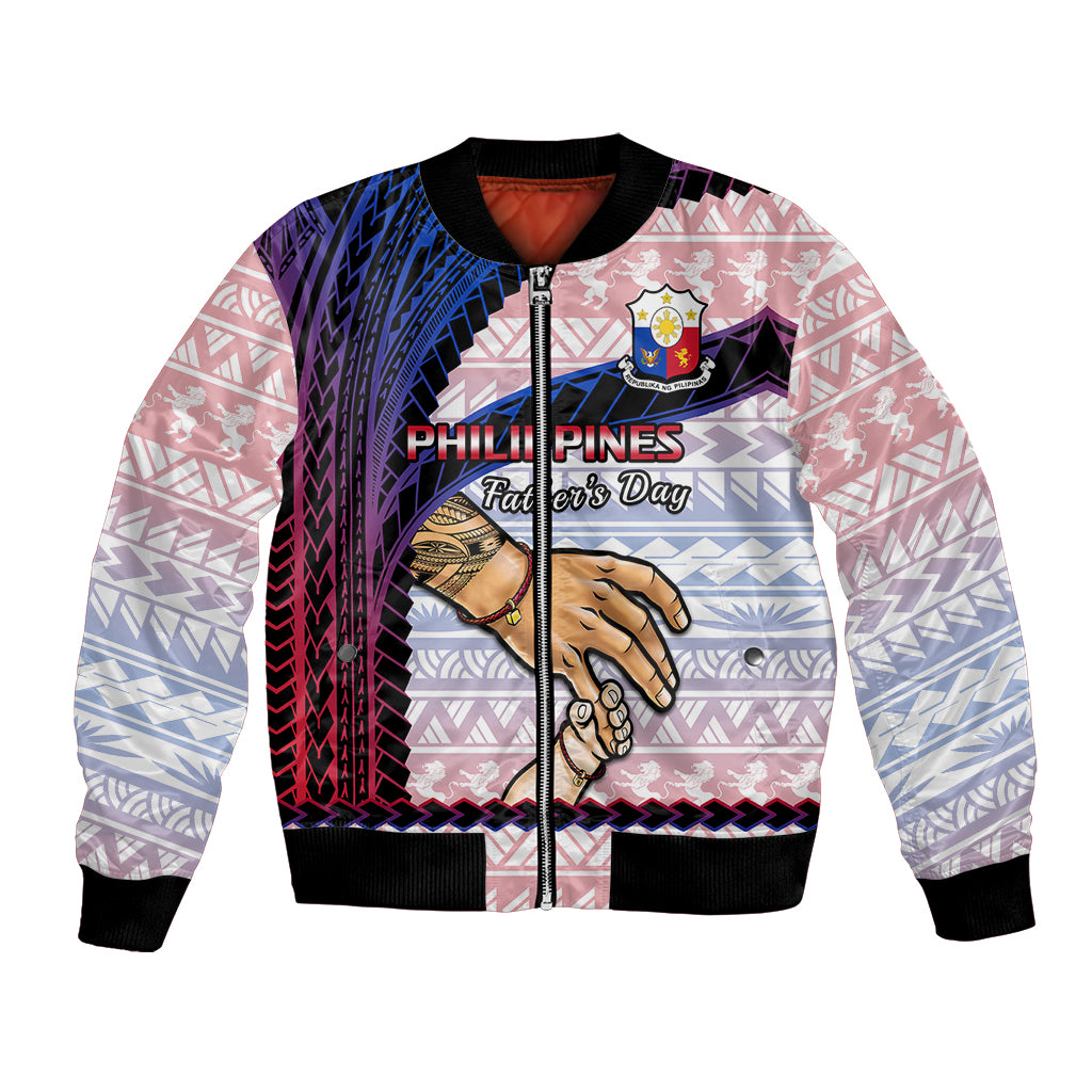 Personalised Father Day Philippines Bomber Jacket Filipino Pattern Maligayang Araw ng Mga Ama LT14 Unisex Art - Polynesian Pride