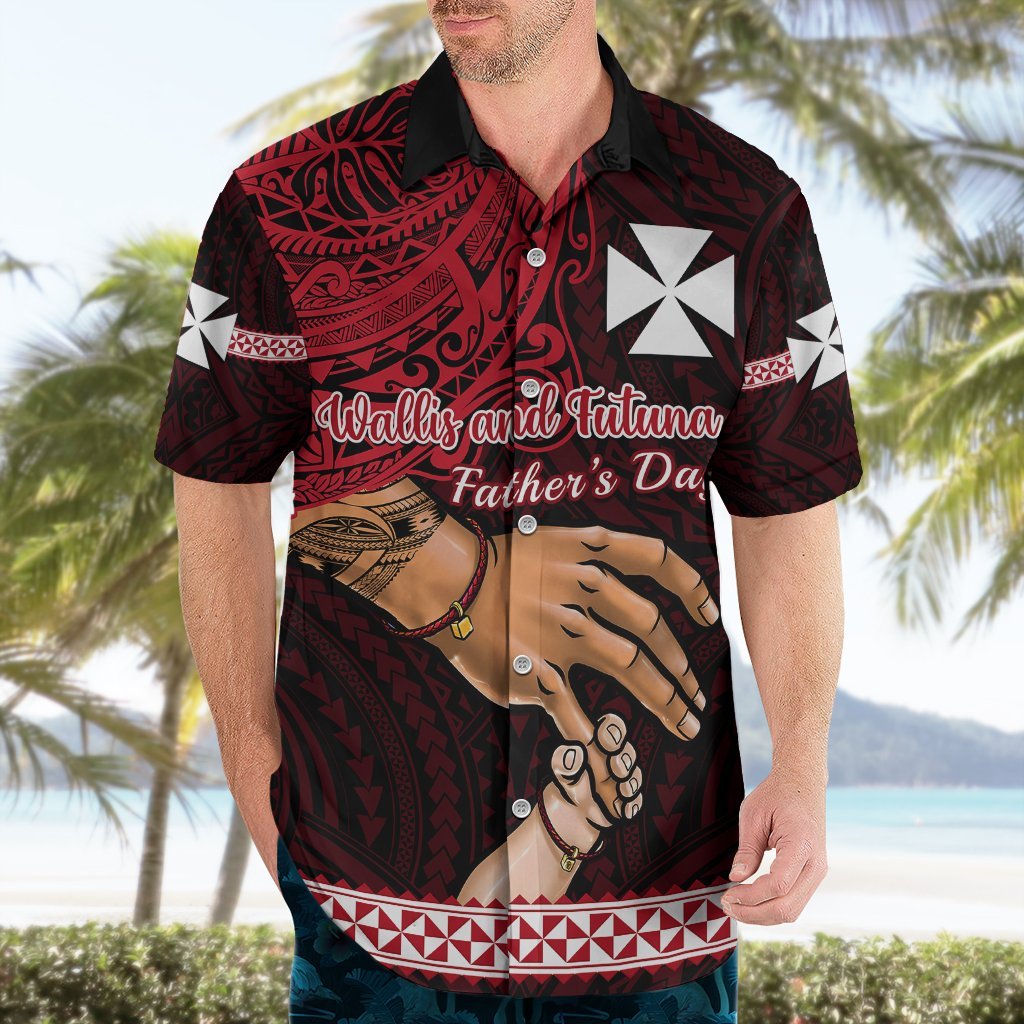 Personalised Father Day Wallis and Futuna Hawaiian Shirt I Love You Dad LT14 - Polynesian Pride