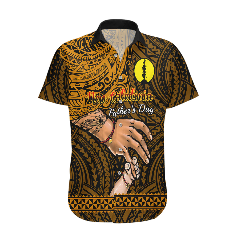 Personalised Father Day New Caledonia Hawaiian Shirt I Love You Dad LT14 Gold - Polynesian Pride