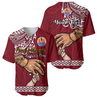 Personalised Father Day French Polynesia Baseball Jersey I Love You Dad LT14 - Polynesian Pride