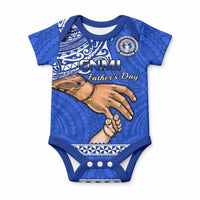 Personalised Father Day Northern Mariana Islands Baby Onesie CNMI I Love You Dad LT14 Red - Polynesian Pride