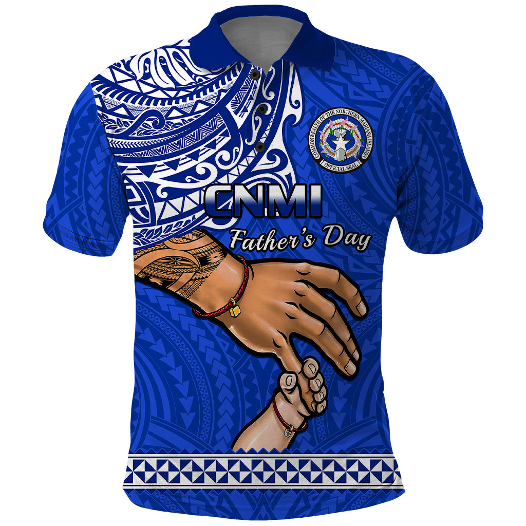 Custom Father Day Northern Mariana Islands Polo Shirt CNMI I Love You Dad LT14 Red - Polynesian Pride