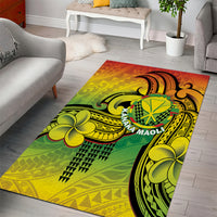 Hawaii Flag Day Area Rug Kanaka Maoli With Kakau Polynesian Pattern LT14 - Polynesian Pride