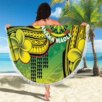 Hawaii Flag Day Beach Blanket Kanaka Maoli With Kakau Polynesian Pattern LT14 - Polynesian Pride