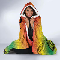 Hawaii Flag Day Hooded Blanket Kanaka Maoli With Kakau Polynesian Pattern LT14 - Polynesian Pride