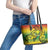 Hawaii Flag Day Leather Tote Bag Kanaka Maoli With Kakau Polynesian Pattern