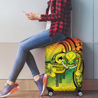 Hawaii Flag Day Luggage Cover Kanaka Maoli With Kakau Polynesian Pattern LT14 - Polynesian Pride