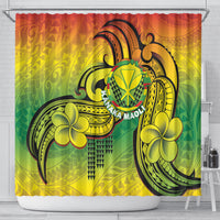Hawaii Flag Day Shower Curtain Kanaka Maoli With Kakau Polynesian Pattern LT14 - Polynesian Pride