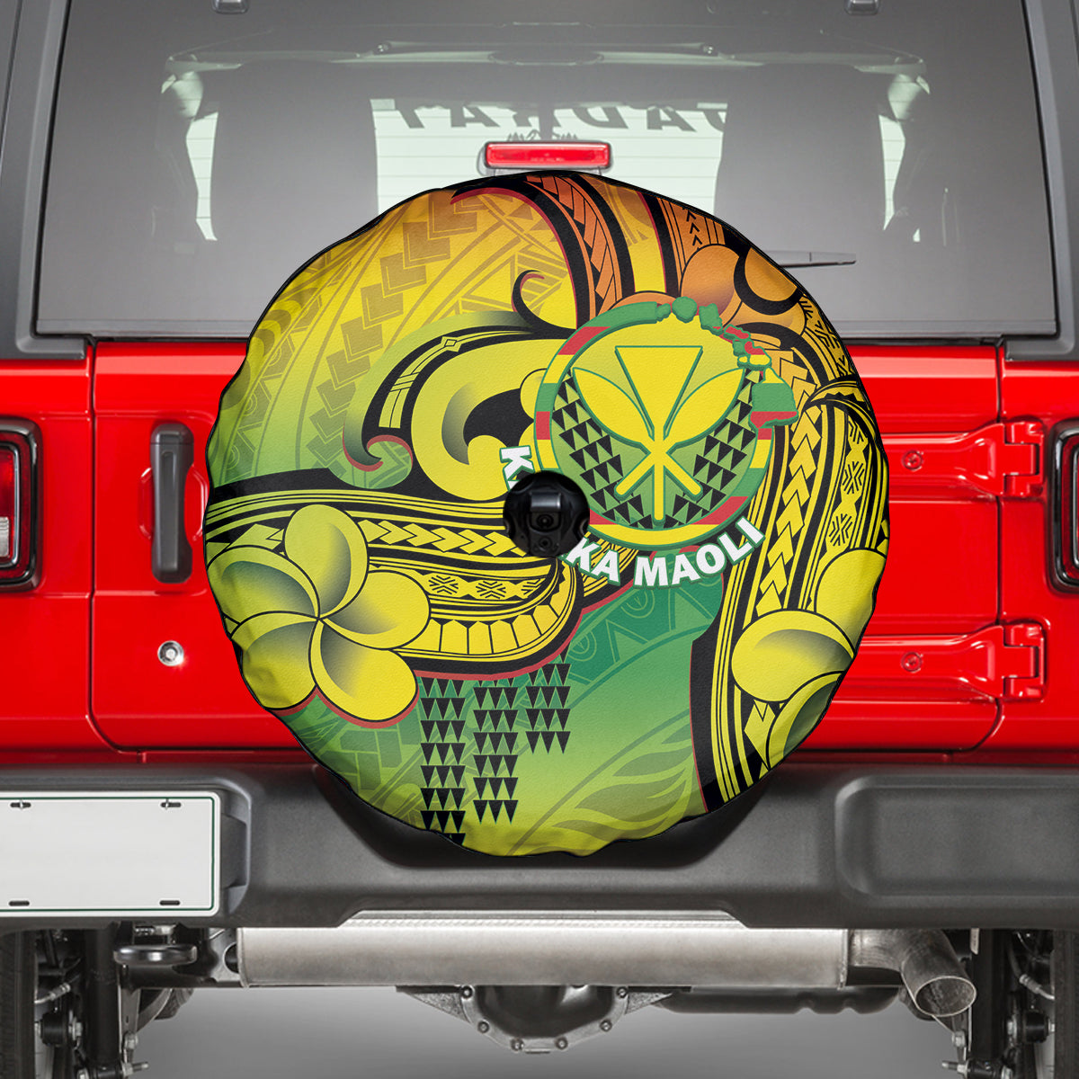 Hawaii Flag Day Spare Tire Cover Kanaka Maoli With Kakau Polynesian Pattern LT14 - Polynesian Pride
