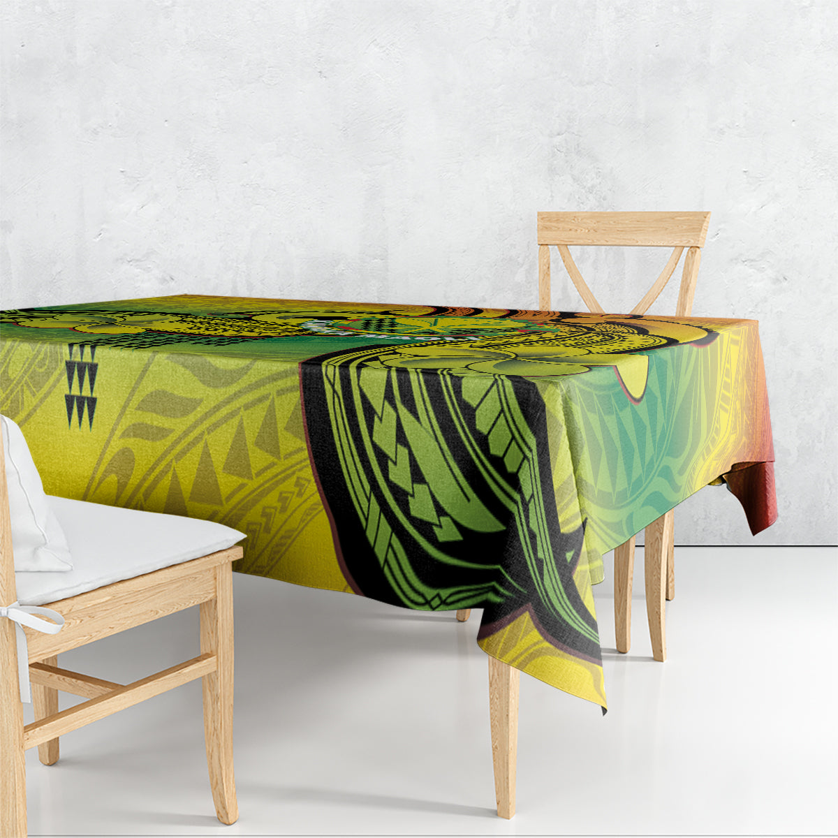 Hawaii Flag Day Tablecloth Kanaka Maoli With Kakau Polynesian Pattern LT14 - Polynesian Pride