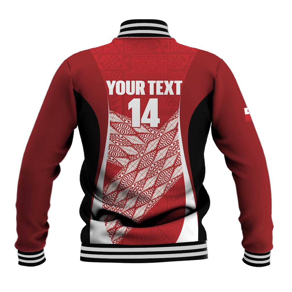 Tonga Rugby Custom Baseball Jacket Go ʻIkale Tahi Go Tongan Tapa Cloth LT14 - Polynesian Pride