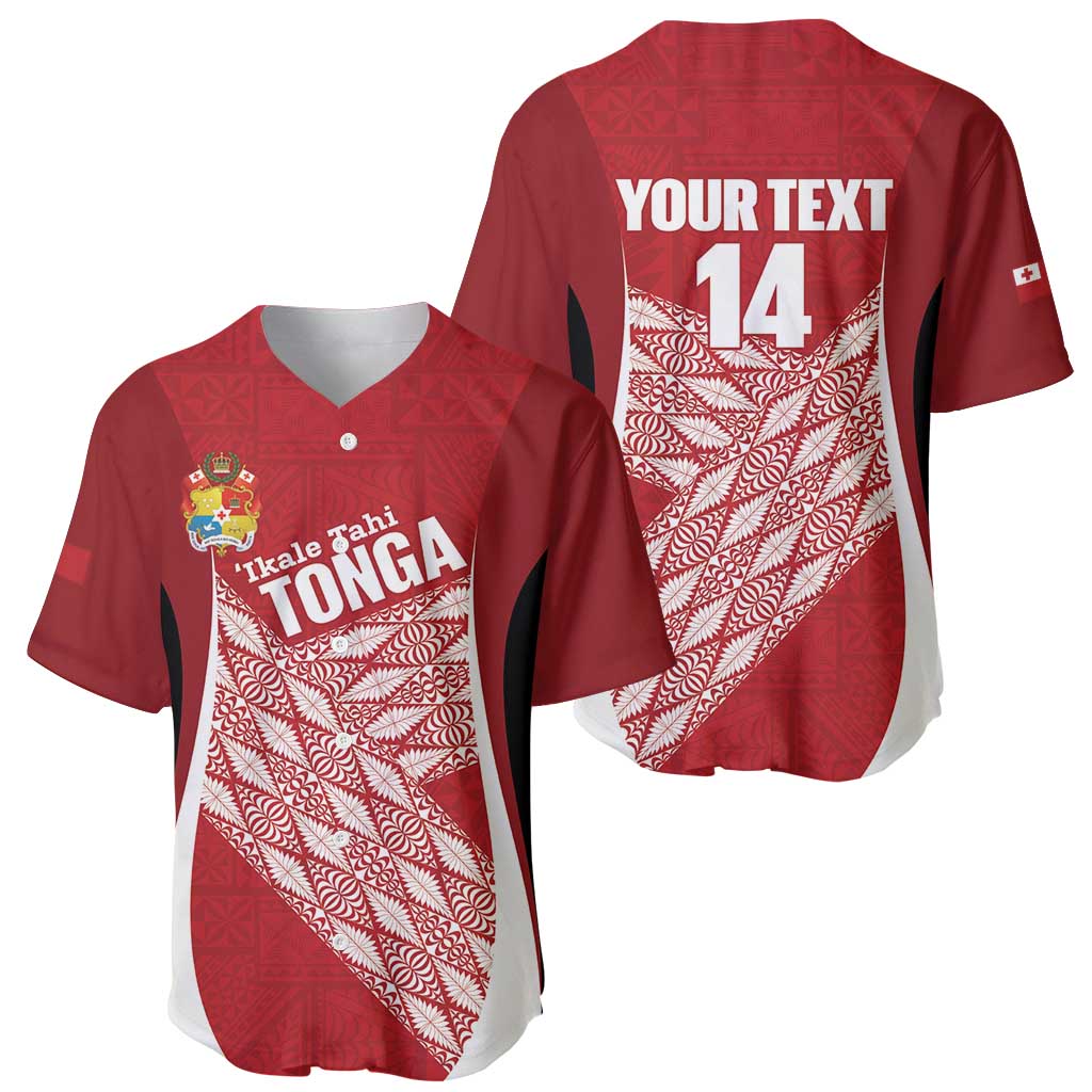 Tonga Rugby Custom Baseball Jersey Go ʻIkale Tahi Go Tongan Tapa Cloth LT14 - Polynesian Pride