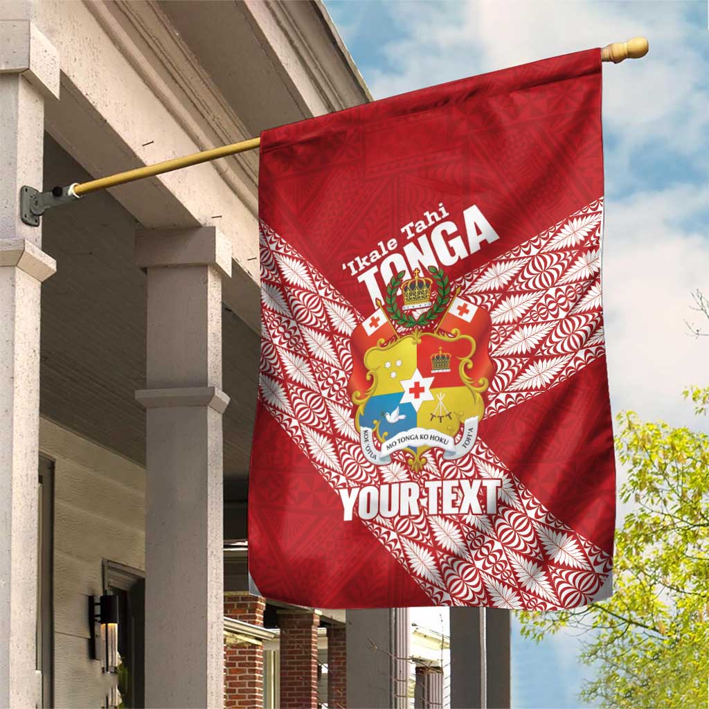 Tonga Rugby Custom Garden Flag Go ʻIkale Tahi Go Tongan Tapa Cloth LT14 House Flag Red - Polynesian Pride