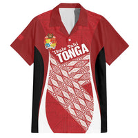 Tonga Rugby Custom Hawaiian Shirt Go ʻIkale Tahi Go Tongan Tapa Cloth LT14 Red - Polynesian Pride