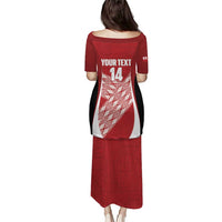 Tonga Rugby Custom Puletasi Go ʻIkale Tahi Go Tongan Tapa Cloth LT14 - Polynesian Pride
