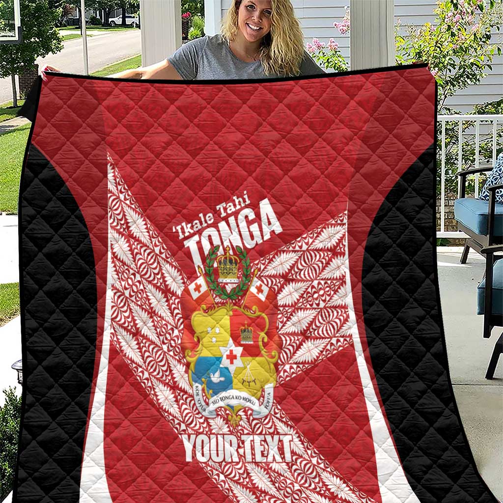 Tonga Rugby Custom Quilt Go ʻIkale Tahi Go Tongan Tapa Cloth LT14 Red - Polynesian Pride