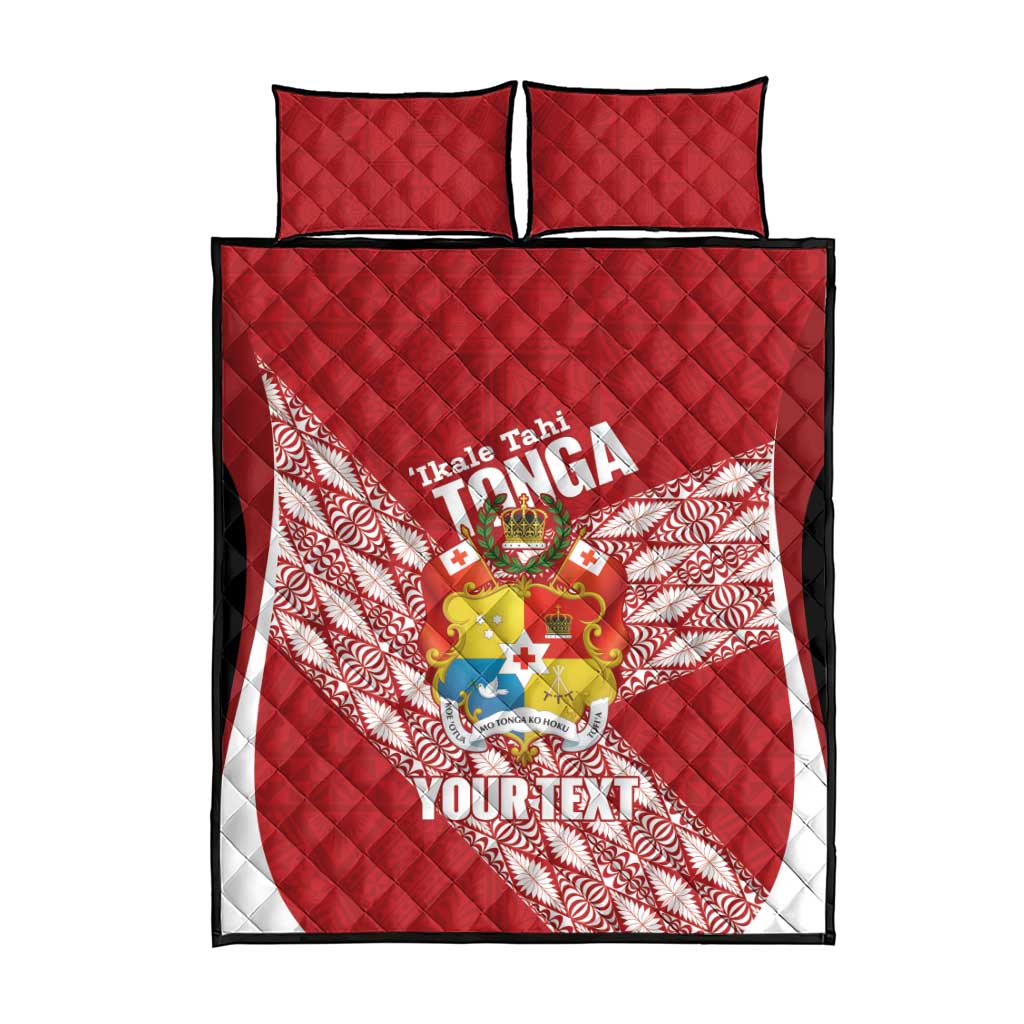Tonga Rugby Custom Quilt Bed Set Go ʻIkale Tahi Go Tongan Tapa Cloth LT14 - Polynesian Pride