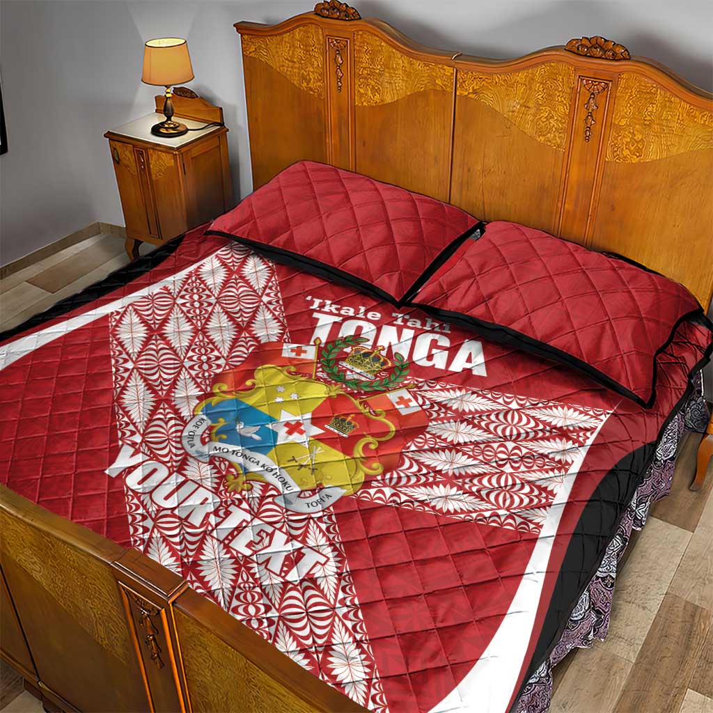 Tonga Rugby Custom Quilt Bed Set Go ʻIkale Tahi Go Tongan Tapa Cloth LT14 - Polynesian Pride